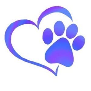 Heart and paw print logo