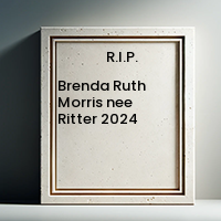 MORRIS, Brenda Ruth Morris (née Ritter)