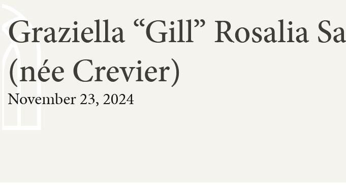 SARRASIN, Graziella “Gill” Rosalia Sarrasin (née Crevier)