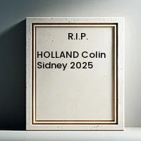 HOLLAND, Colin Sidney Holland