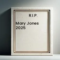 JONES, Mary Jones