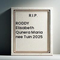 Memorial plaque with R.I.P. inscription