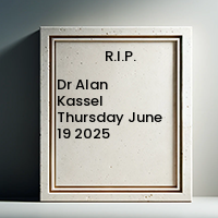 KASSEL, Dr. Alan Kassel