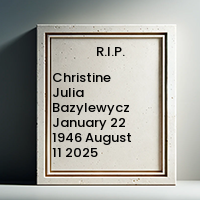 BAZYLEWYCZ , Christine Julia Bazylewycz
