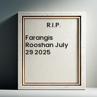 ROOSHAN , Farangis Rooshan