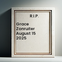 ZONRUITER, Grace Zonruiter