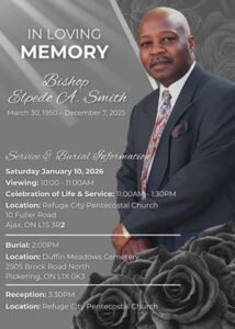 SMITH, Bishop Elpedo A. Smith