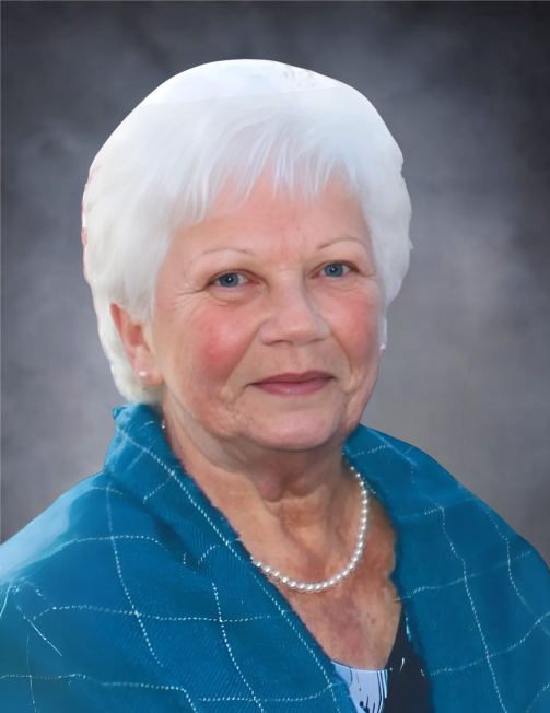 JONES, Agnes "Ruth" Jones Elderly woman smiling in a blue jacket