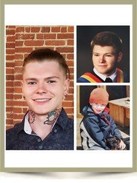 Collage of a smiling young man and child