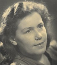 Vintage black-and-white portrait of a woman