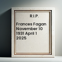 Framed memorial plaque with name and dates.