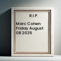 Marc Cohen Friday August 08 2025 1
