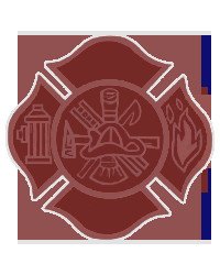 Firefighter Maltese cross emblem design.