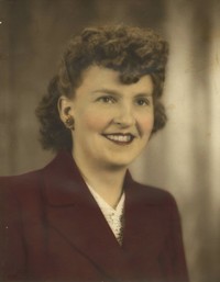 Vintage portrait of a smiling woman, 1940s style.