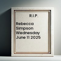 Rebecca Simpson Wednesday June 11 2025 1