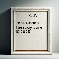 Rose Cohen Tuesday June 10 2025 1