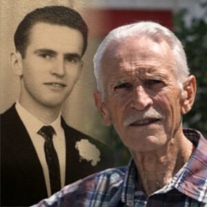 Two images of the same man, younger and older.