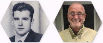 Side-by-side photos of young and older man.
