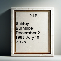 Shirley Burnside December 2 1962 July 10 2025 1