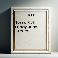 Tessa Rich Friday June 13 2025 1