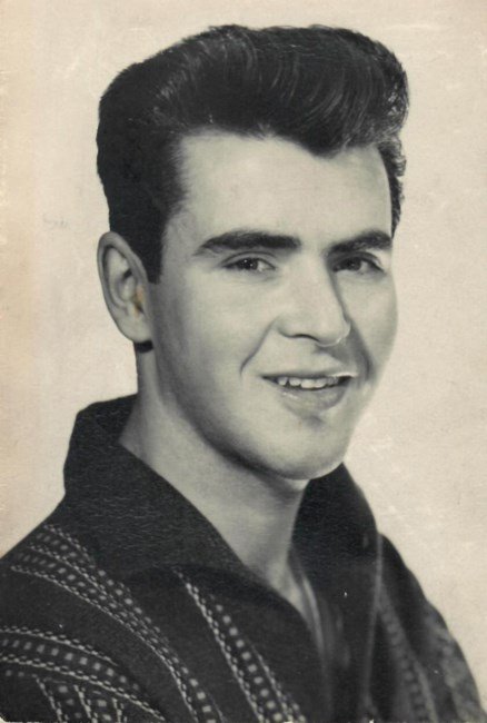 Vintage portrait of a smiling man, 1950s style.