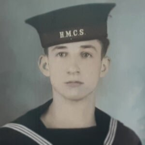 Young sailor in HMCS naval uniform portrait.