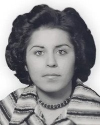 Black and white portrait of a woman.