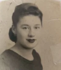 Vintage portrait of a young woman in grayscale