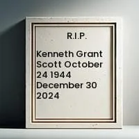 Kenneth Grant Scott October 24 1944 December 30 2024 1
