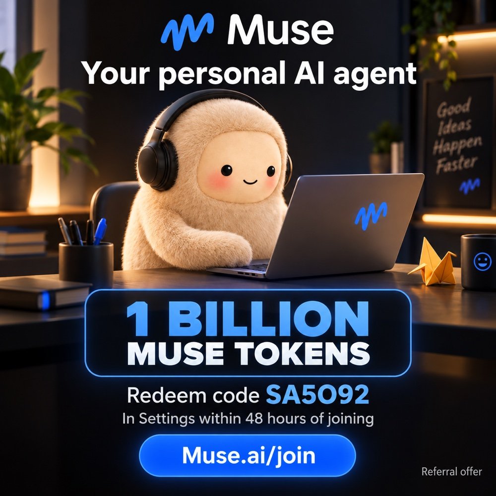 Muse AI — All About Web Services Muse personal AI agent referral banner