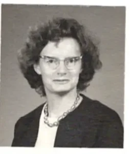 Woman with glasses and necklace, vintage portrait